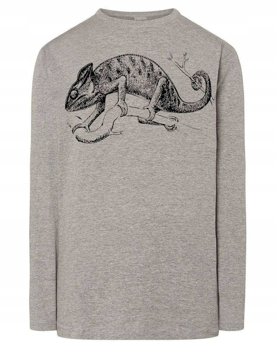 Longsleeve męski nadruk zwierzę KAMELEON r.XS