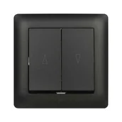 Wyłączniki światła i elektryczne - Wyłącznik żaluzjowy ASTORIA czarny ELEKTRO-PLAST - miniaturka - grafika 1