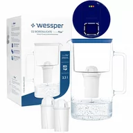 Dzbanki filtrujące - Szklany dzbanek filtrujący Wessper FutureFlow Aquaclassic + 3x Filtr Wkład - miniaturka - grafika 1