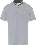 Koszulki męskie - BRAX Męska koszulka polo Pollux PIQUÉ o sportowym wyglądzie dwukolorowym ze stójką, oliwkowa, XXL, oliwkowy, XXL - miniaturka - grafika 1