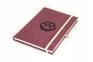 ŁAPKA Notes kratka Nubuk bordowy BEŻ1 - Planery - miniaturka - grafika 1