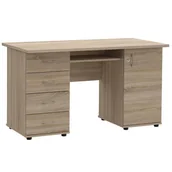 Biurka - Skandynawskie Biurko Z Zamykanym Kontenerkiem Na Klucz Dąb Sonoma C9-D55 - miniaturka - grafika 1