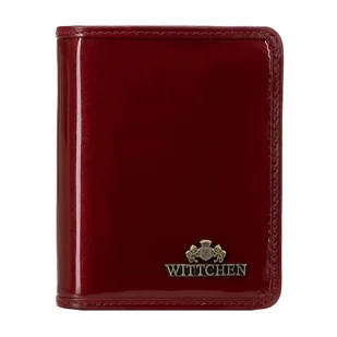 Damski portfel ze skóry lakierowanej pionowy czerwony - Portfele Damski portfel ze skóry lakierowanej pionowy czerwony - Portfele - miniaturka - grafika 1