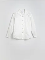 Koszule męskie - Reserved - Wzorzysta koszula regular fit - biały - miniaturka - grafika 1