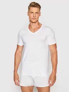 Koszulki męskie - Hanro Podkoszulek Superior 3089 Biały Slim Fit - grafika 1