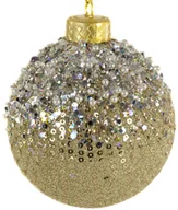 Bombki - Zestaw 4 bombek świątecznych plastik złoty 10 cm - miniaturka - grafika 1