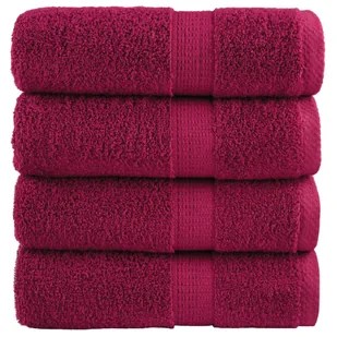 vidaXL Ręczniczki premium 4 szt., bordo, 30x30 cm, 600 g/m2, bawełna - Ręczniki - miniaturka - grafika 1