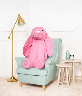 DUŻY MIŚ PLUSZOWY KRÓLIK FIGO PRZYTULANKA MASKOTKA 120cm RÓŻANY - Maskotki i pluszaki - miniaturka - grafika 1