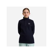 Bluzy narciarskie - Polar narciarski dla dzieci Rossignol Girl 1/2 Zip Fleece granatowy - miniaturka - grafika 1