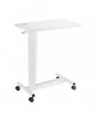 Akcesoria do monitoringu - ROLINE Stół boczny ze sprężyną gazową / stanowisko pracy, z regulacją wysokości, biały - miniaturka - grafika 1
