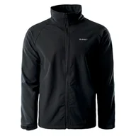 Bluzy sportowe męskie - Męski Softshell HI-TEC DERAI 3101-BLACK – Czarny - miniaturka - grafika 1