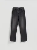 Spodnie damskie - Reserved - Jeansy straight leg - szary - miniaturka - grafika 1