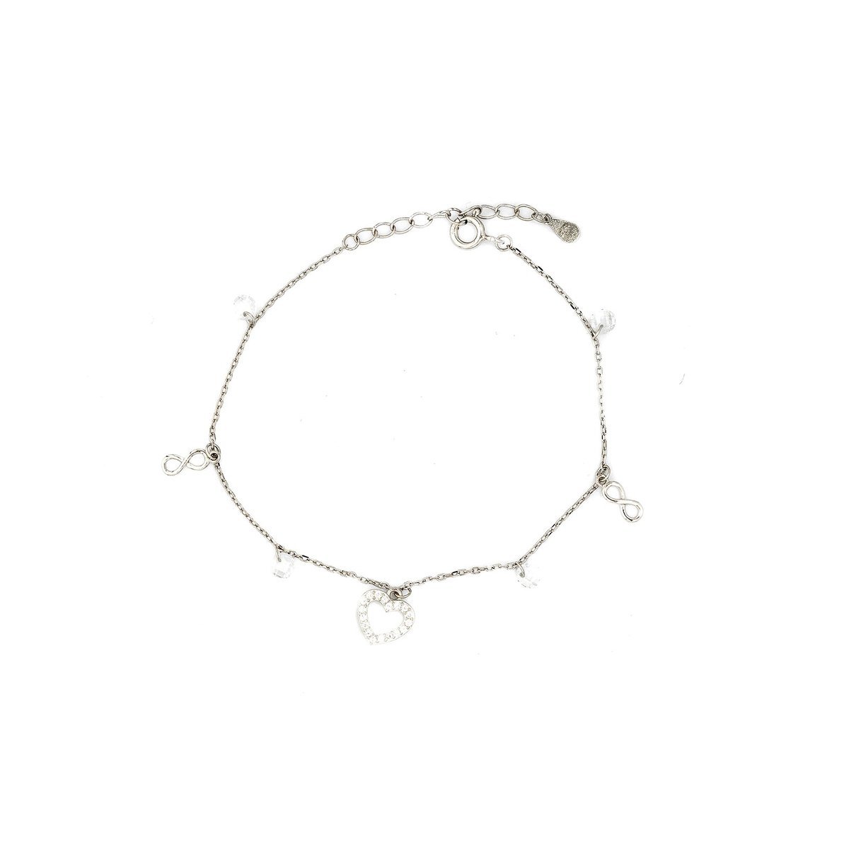 Srebrna bransoletka 925 Crystalline Heart