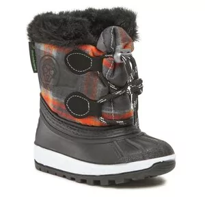 Buty dla dziewczynek - Śniegowce Boatilus - Plaid NJ02 VAR.20ZV Antracite/Orange - grafika 1