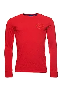 Koszulki męskie - Superdry VL Premium Goods Tonal Injection LS tee Koszulka męska, Rouge Red, XL - grafika 1