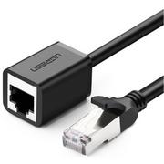 Kable miedziane - Ugreen Kabel sieciowy UGREEN przedłużacz Ethernet RJ45 Cat 6 FTP z metalową wtyczną 1m czarny UGR260BLK - miniaturka - grafika 1