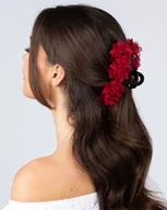 Ozdoby do włosów - KLAMRA szczęka SPINKA do włosów duża kwiatek KWIATY żabka - miniaturka - grafika 1