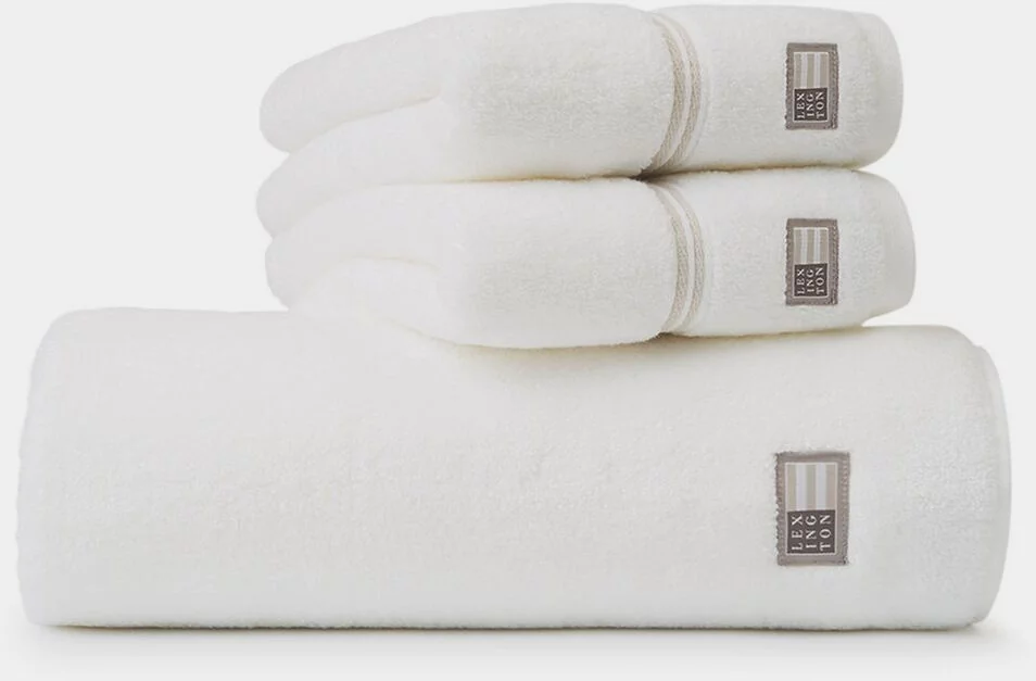 Lexington Ręcznik bawełniany Hotel White/Beige