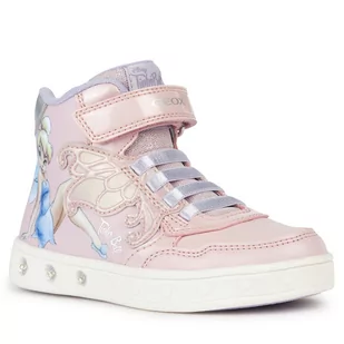 Sneakersy Geox J Skylin Girl J368WE 0ANKN C8842 D Pink/Lilac - Buty dla dziewczynek - miniaturka - grafika 1