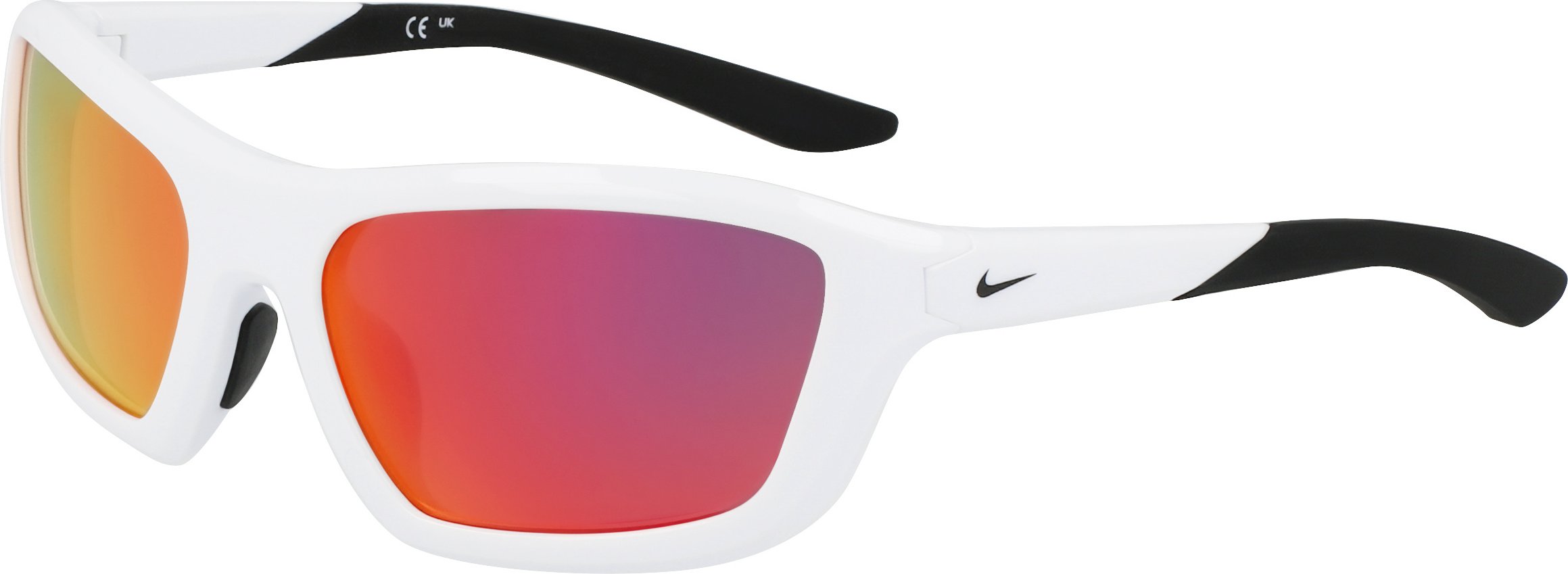 Nike NIKE BRAZER M FV2401 WHITE/RED MIRRORED 54/17/130 Dziecięce okulary przeciwsłoneczne Okulary przeciwsłoneczne