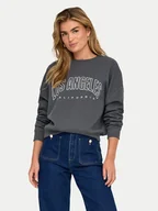 Bluzy damskie - ONLY Bluza 15254183 Szary Loose Fit - miniaturka - grafika 1