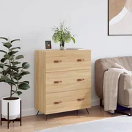 Komody - vidaXL Komoda, dąb sonoma, 69,5x34x90 cm, materiał drewnopochodny - miniaturka - grafika 1