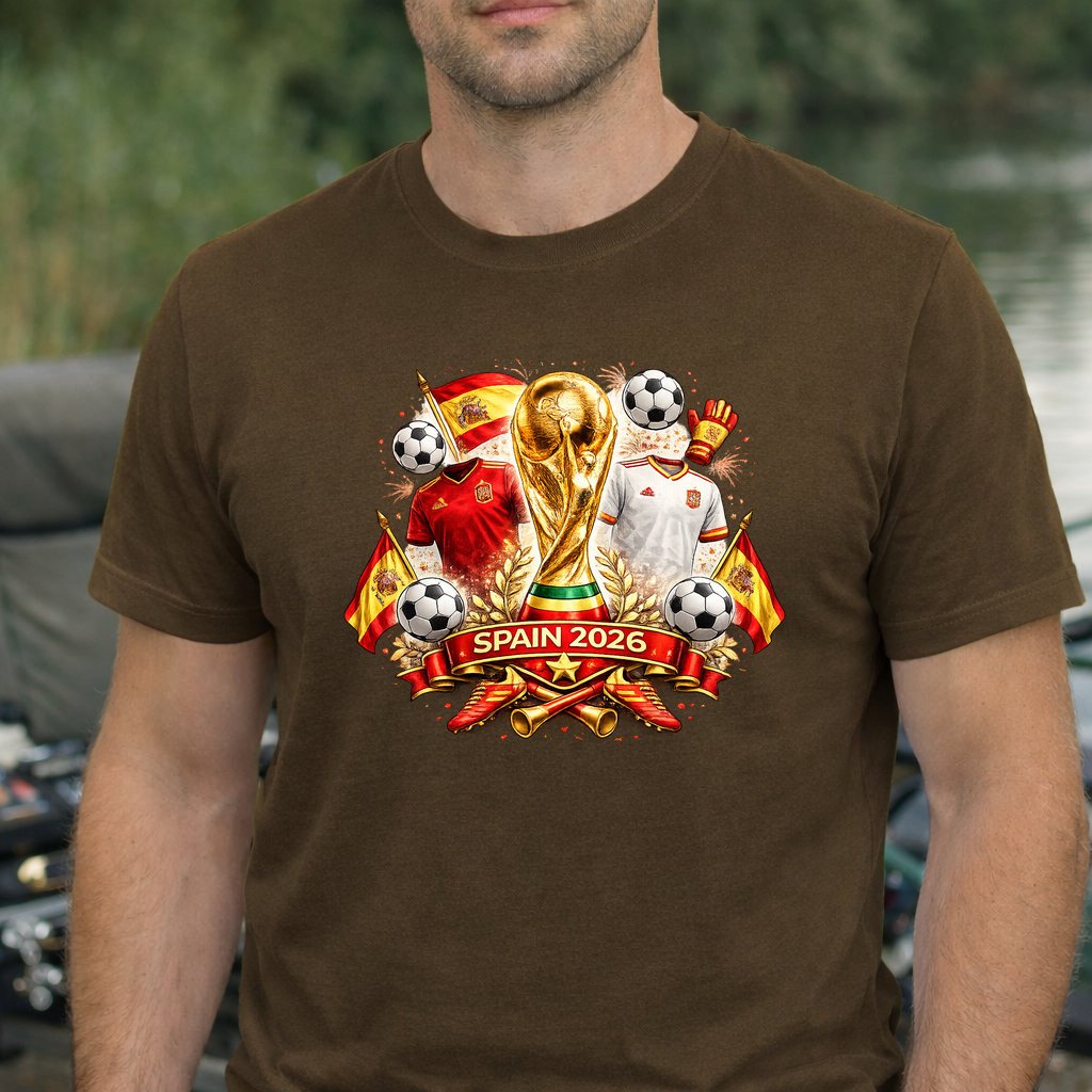 Koszulka WORLD CUP 2026 HISZPANIA kolor brązowy rozmiar 5XL