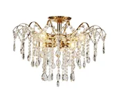 Lampy sufitowe - Brilagi - Żyrandol natynkowy CRYSTAL 6xE14/60W/230V złoty - miniaturka - grafika 1