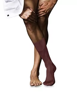 FALKE No. 9 eleganckich skarpet męskich czystej bawełny w kolorze szarym czarnym więcej delikatnych kolorów na lato bez elastycznego wzoru 1 para, Czerwony (Rust 8214), 39/40 EU - Skarpetki męskie - miniaturka - grafika 1