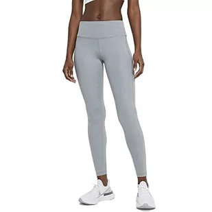 NIKE Damskie legginsy W Nk Df Fast Crop, Szary dym/Htr/Odblaskowe srebro, XXL - Legginsy - miniaturka - grafika 1