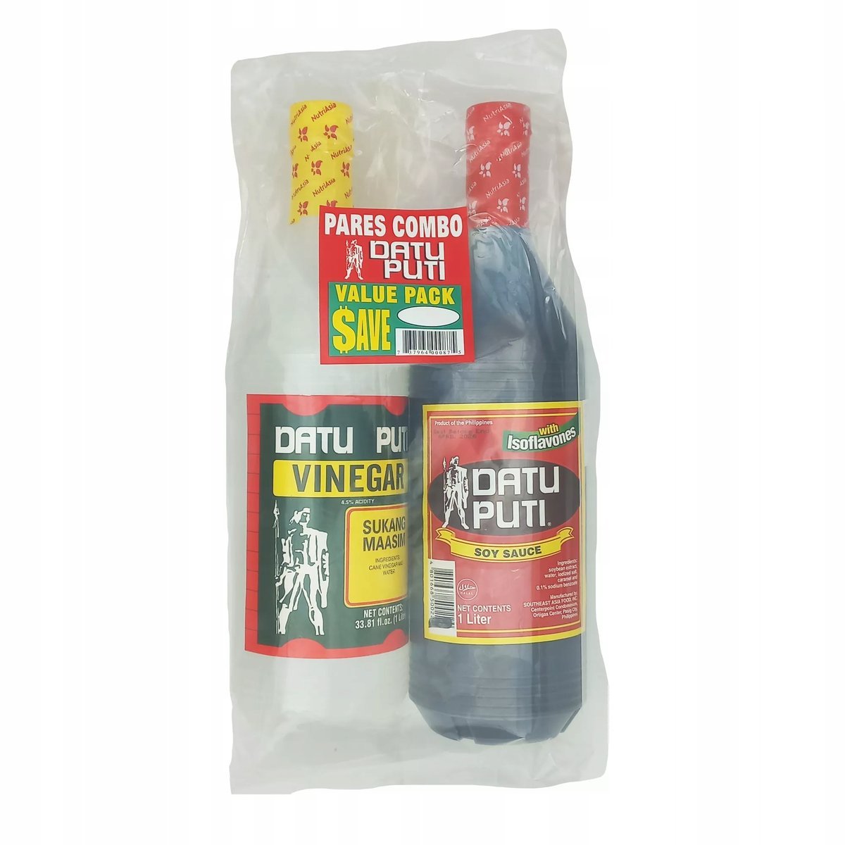 Zestaw ocet trzcinowy i sos sojowy Vinegar and Soy Sauce NutriAsia 2x1l