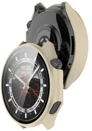 Bizon Etui ze szkłem do zegarka Case+Glass Watch do OnePlus Watch 3 / Oppo Watch X2, beżowe - Akcesoria do smartwatchy - miniaturka - grafika 1