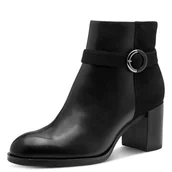 Botki damskie - Tamaris Damskie botki na obcasie 1-25363-45, czarne, rozmiar 38 EU, czarny, 38 EU - miniaturka - grafika 1