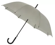 Parasole - Automatyczna lekka parasolka damska jasno szara z czarnym stelażem - miniaturka - grafika 1