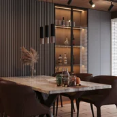 Lampy sufitowe - Euluna Thalassa lampa żyrandol 3-punktowa GU10 czarny/miedź - miniaturka - grafika 1