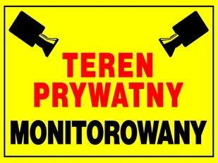 Zi-51  Znak Tablica  Teren Prywatny Monitorowany - Akcesoria BHP - miniaturka - grafika 1