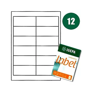 Igepa 96,5*42,3mm etykiety (100ark.) - Etykiety do drukarek - miniaturka - grafika 1