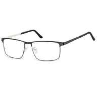 Okulary korekcyjne, oprawki, szkła - Okulary zerówki korekcyjne Nerd Prostokątne Flex 910 czarne - miniaturka - grafika 1