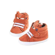 Buty dla dziewczynek - DEBAIJIA Buty dla małych dzieci dla dziewczynek z bawełny buciki dla niemowląt z miękką i antypoślizgową podeszwą na 6-18 miesięcy z gumową taśmą i zapięciem na rzepy, wzór Slip-On, pomarańczowa - Hsy04 Orange - 20 EU - miniaturka - grafika 1