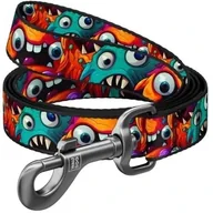 Smycze dla psów - WAUDOG Nylonowa Smycz dla Psa 25mm/200cm Potworki L-XXL - miniaturka - grafika 1