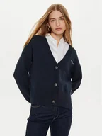 Swetry damskie - Guess Jeans Kardigan W4BR81 Z3HM1 Granatowy Regular Fit - miniaturka - grafika 1