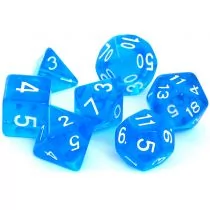 Rebel Komplet kości RPG Kryształowe Niebieskie OD 24,99zł - Akcesoria do gier planszowych - miniaturka - grafika 1