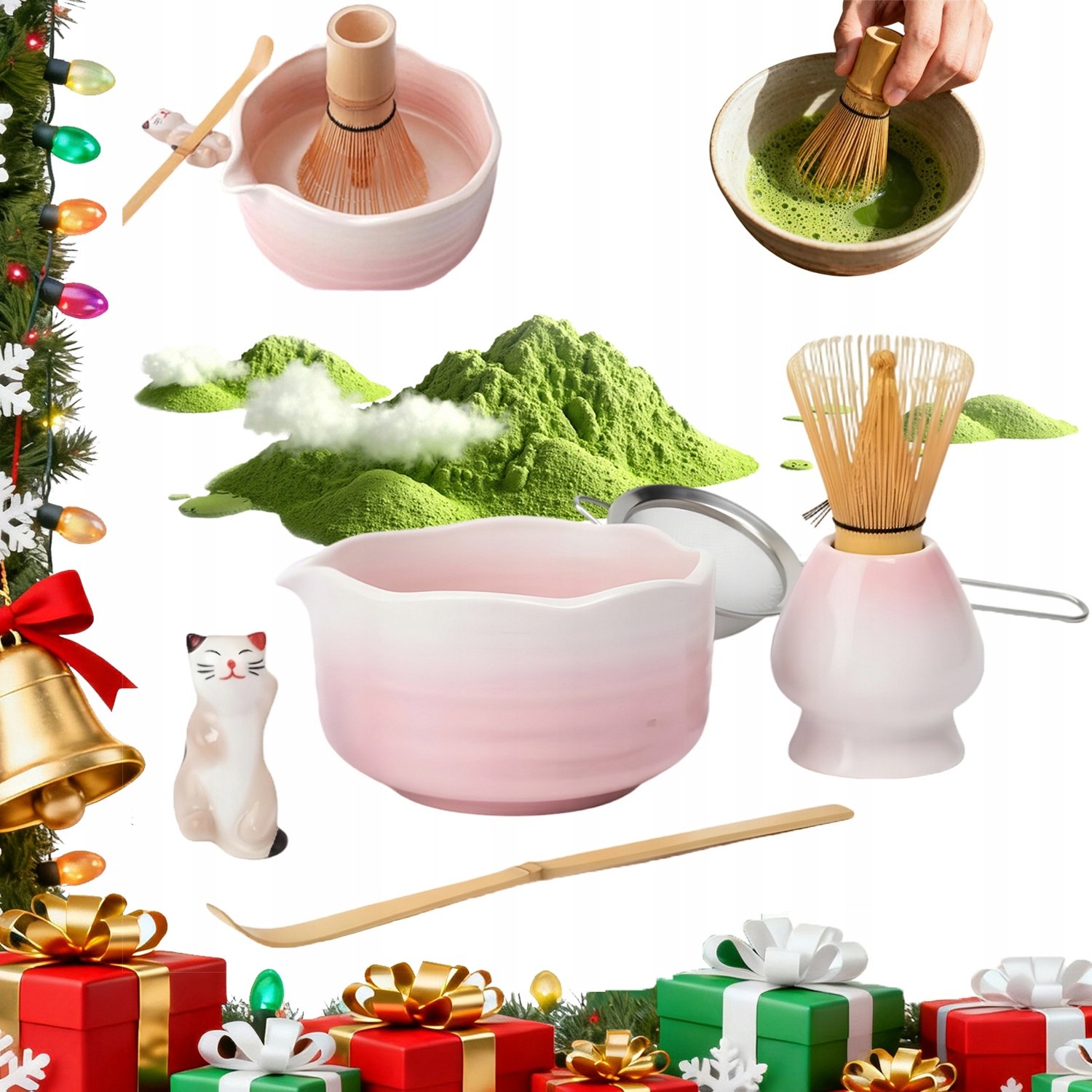 Zestaw Do Herbaty Matcha, Zestaw Mioteł Matcha, Z Trzepaczką Do Matchy 6W1