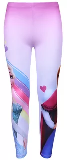 Spodnie i spodenki dla dziewczynek - Różowe, dziewczęce legginsy Anna Elsa FROZEN Disney - grafika 1