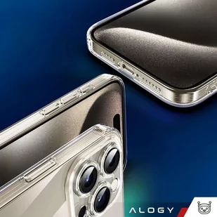 Etui do iPhone 15 Pro obudowa Case silikonowe przezroczyste ochrona aparatu osłona obiektywów Alogy Slim - Etui i futerały do telefonów - miniaturka - grafika 4