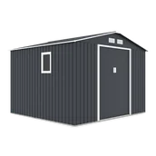 Altany ogrodowe - Domek na narzędzia HUDSON 9x8 Cold Grey - miniaturka - grafika 1