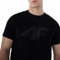 Koszulki męskie - T-shirt koszulka męska 4F 4FWMM00TTSHM2257 czarna - miniaturka - grafika 1