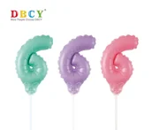 Balony i akcesoria - Balon cyferka na patyczku "6" - miniaturka - grafika 1