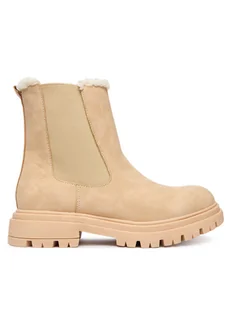 Calvin Klein Botki V3A5-83126-0315500 D Beżowy - Botki damskie - miniaturka - grafika 1