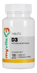 MyVita Witamina D3 z lanoliny 2000UI - 100 tabletek - Zdrowa żywność - miniaturka - grafika 1